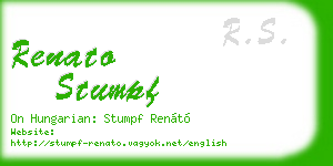 renato stumpf business card